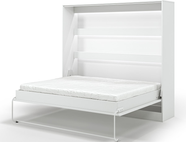 Devesto Horizontal Wall Bed 160 White LED