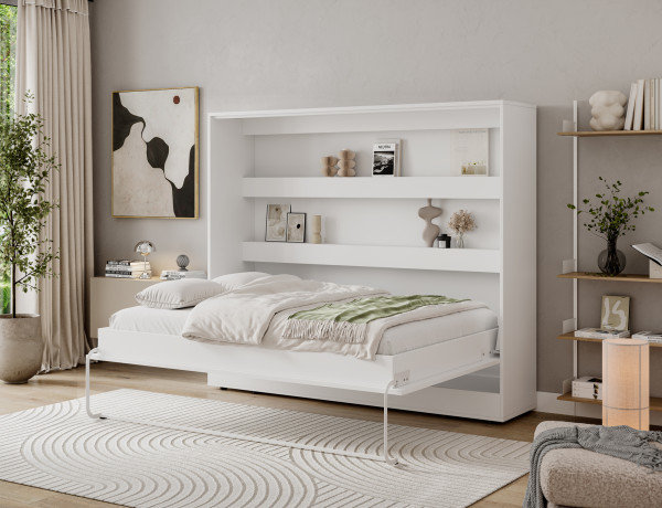 Devesto Horizontal Wall Bed 140 White